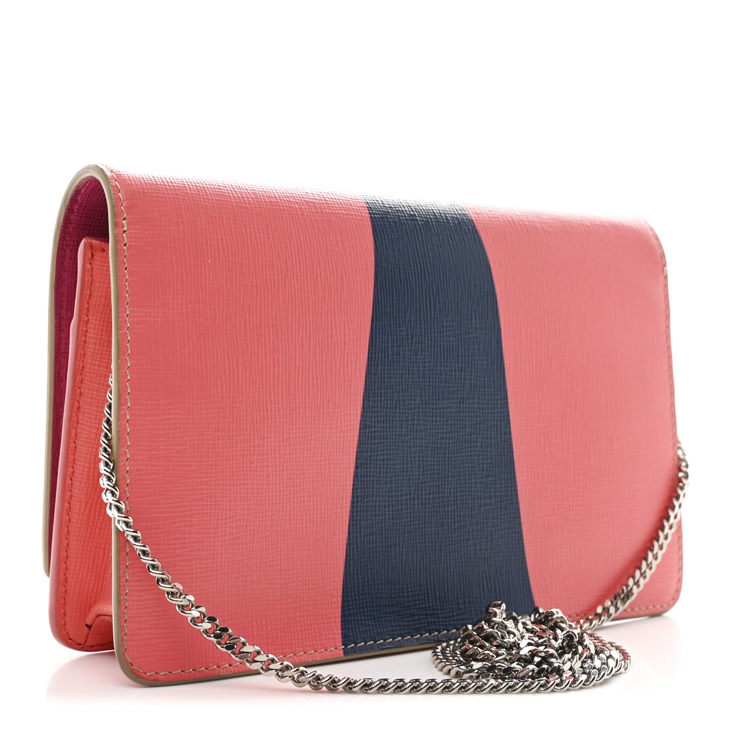 Vitello Elite Crystal Eye Monster Continental Wallet on Chain Bellini Multicolor