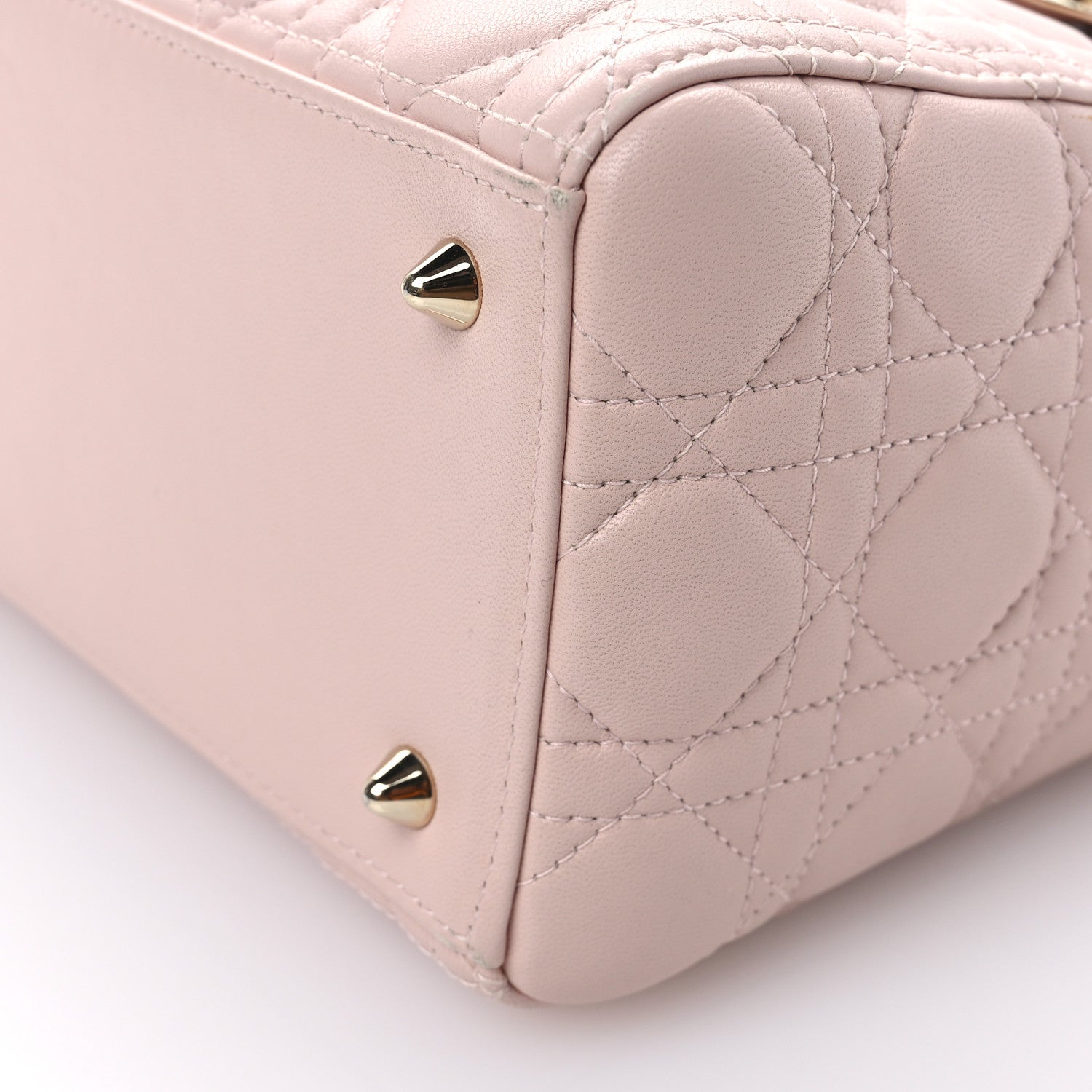 Christian Dior Lambskin Cannage Medium Lady Dior Light Pink 10 of 10