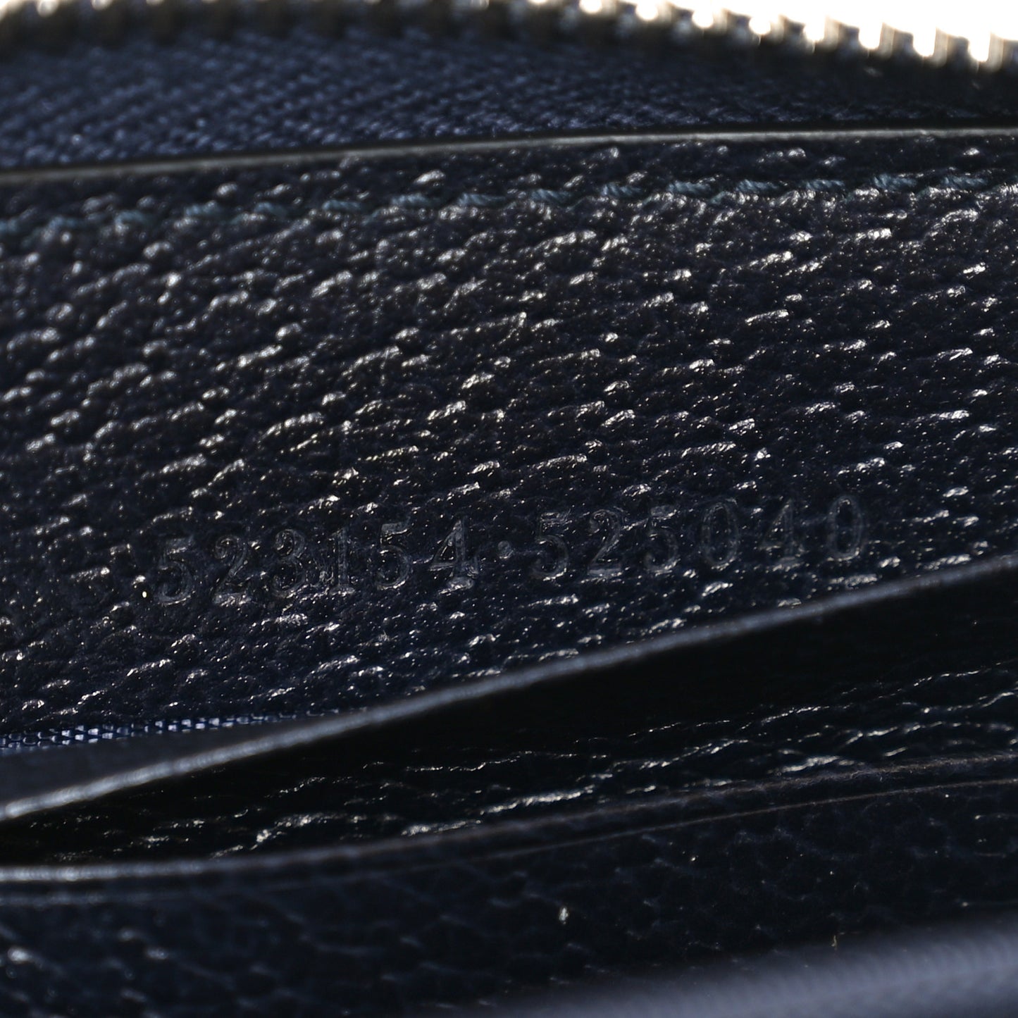 GG Supreme Monogram Textured Dollar Calfskin Web Ophidia Zip Around Wallet Beige Blue