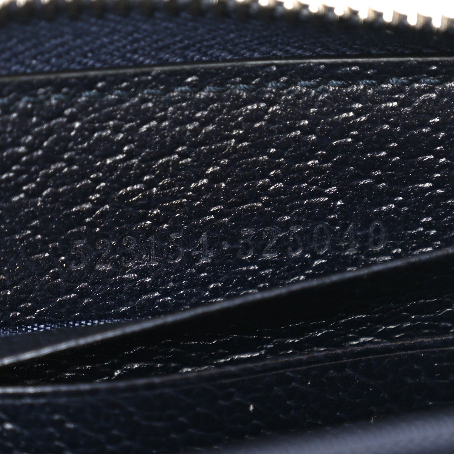 Gucci GG Supreme Monogram Textured Dollar Calfskin Web Ophidia Zip Around Wallet Beige Blue 7 of 7