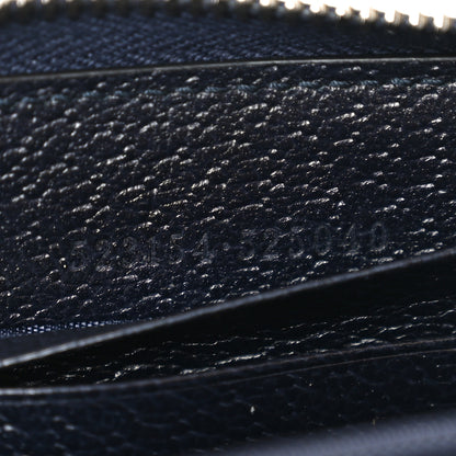 Gucci GG Supreme Monogram Textured Dollar Calfskin Web Ophidia Zip Around Wallet Beige Blue 7 of 7
