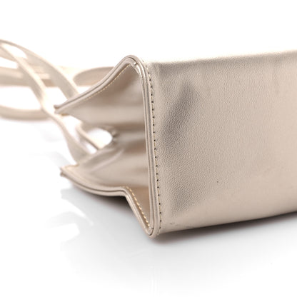 Telfar Metallic Vegan Leather Small Shopping Bag Gold 8 of 11