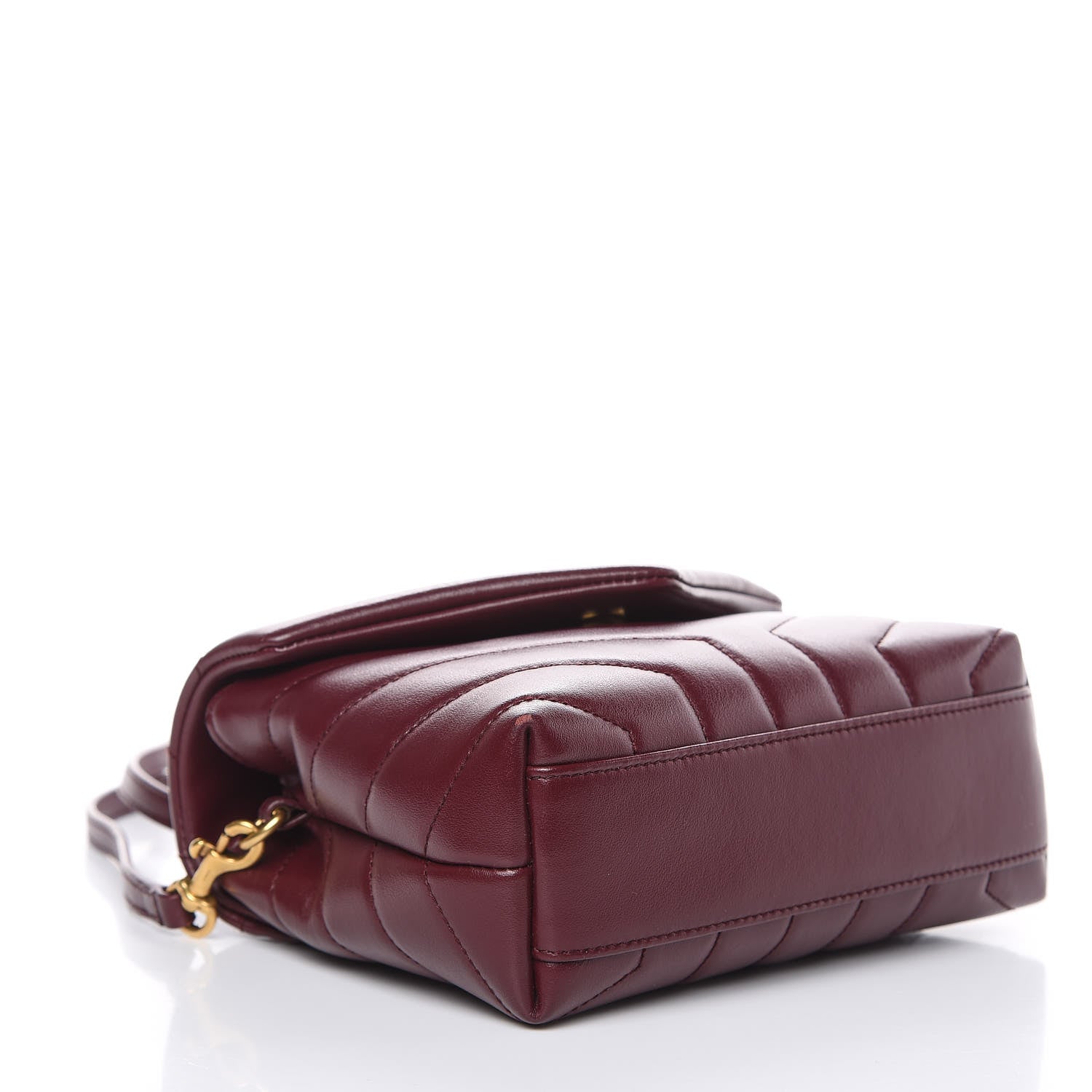 Saint Laurent Calfskin Y Quilted Monogram Toy Loulou Crossbody Bag Rouge 4 of 9