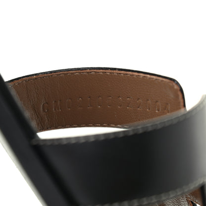 Hermes Box Calfskin Oran Sandals 37.5 Black 8 of 8