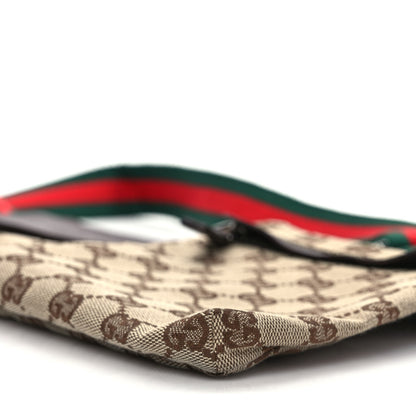 Gucci GG Monogram Web Double Pocket Belt Bag Dark Brown 8 of 8