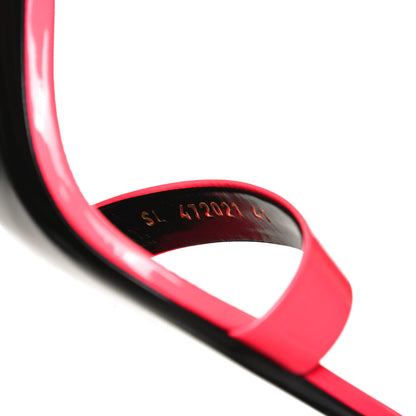 Saint Laurent Patent Calfskin Amber 105 Ankle Strap Sandals 41 Fuchsia Fluo 8 of 9