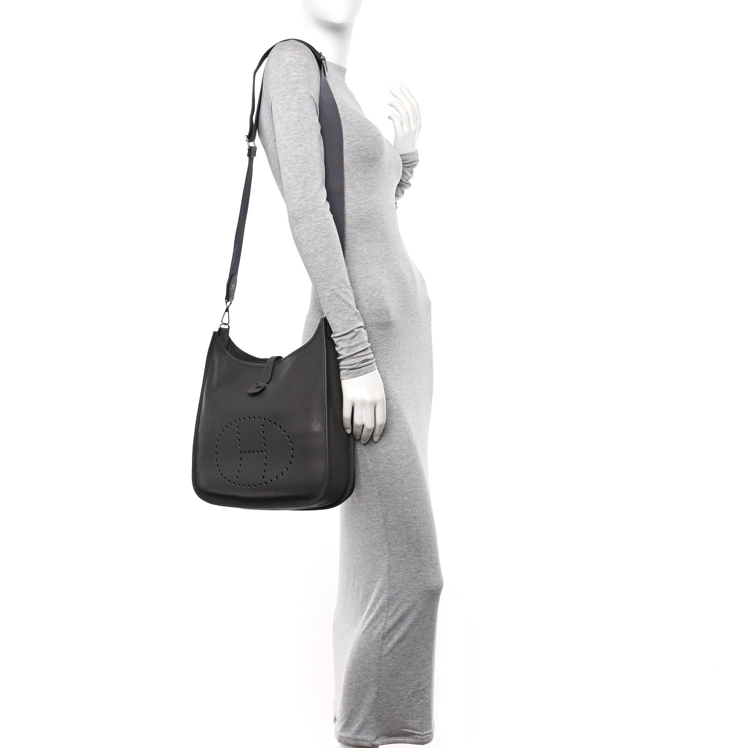 Hermes Taurillon Clemence Evelyne III GM Etain 2 of 11