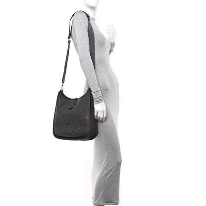 Hermes Taurillon Clemence Evelyne III GM Etain 2 of 11