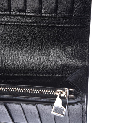Alexander McQueen Calfskin Studded Folded Long Wallet Black 9 of 10