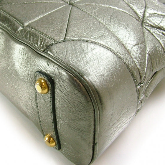 Marc Jacobs Leather Patchwork Carolyn Silver 6 of 12