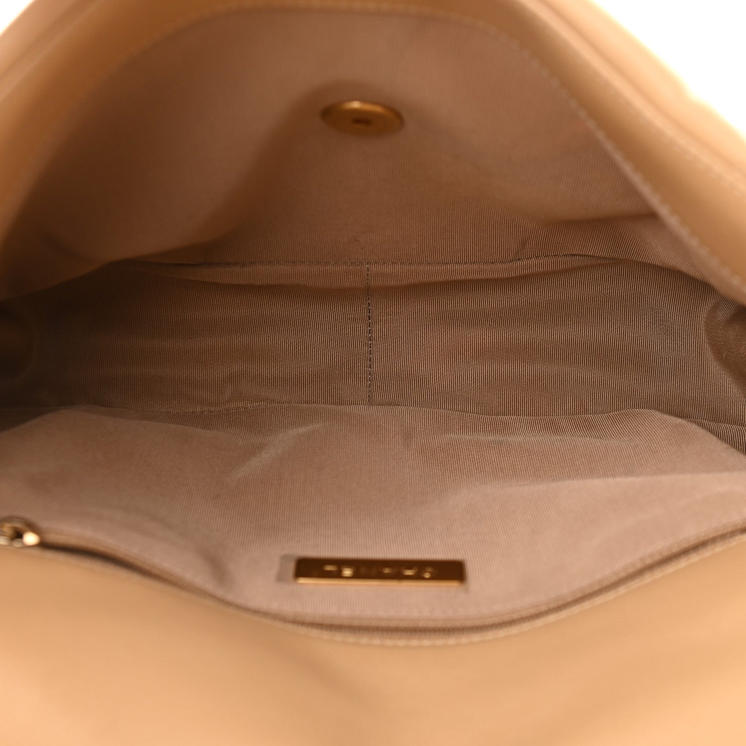 Chanel Goatskin Quilted Large Chanel 19 Flap Beige 5 of 9