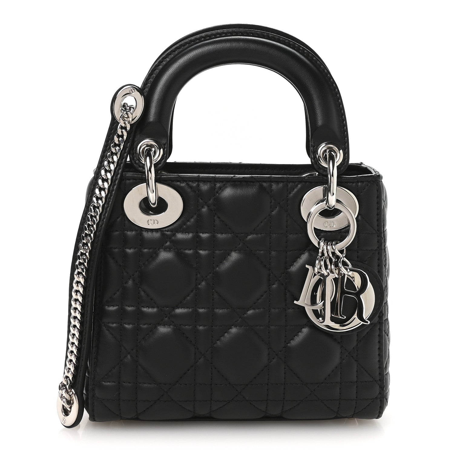Christian Dior Lambskin Cannage Mini Lady Dior Black 1 of 11