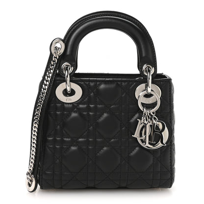 Christian Dior Lambskin Cannage Mini Lady Dior Black 1 of 11
