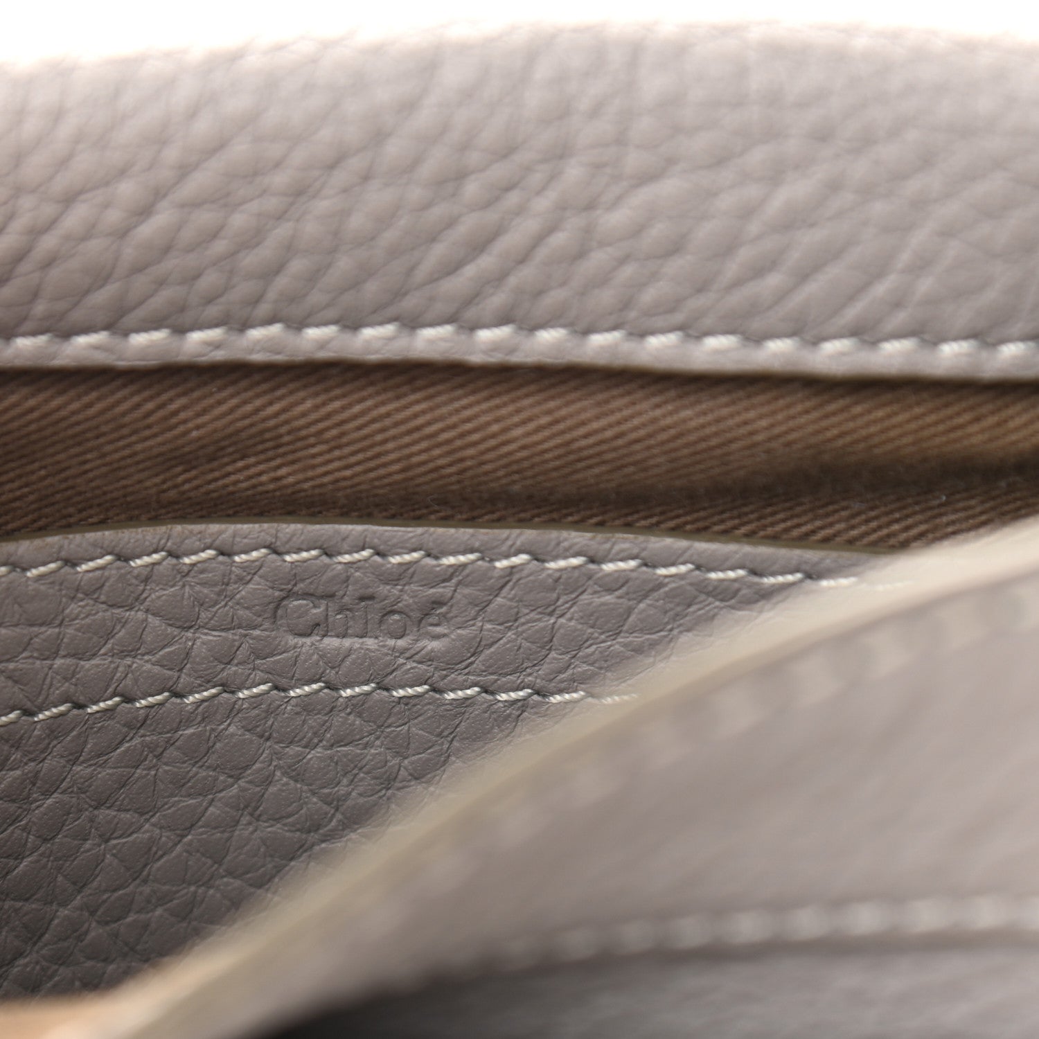 Chloe Calfskin Mini Marcie Round Crossbody Bag Cashmere Grey 5 of 11