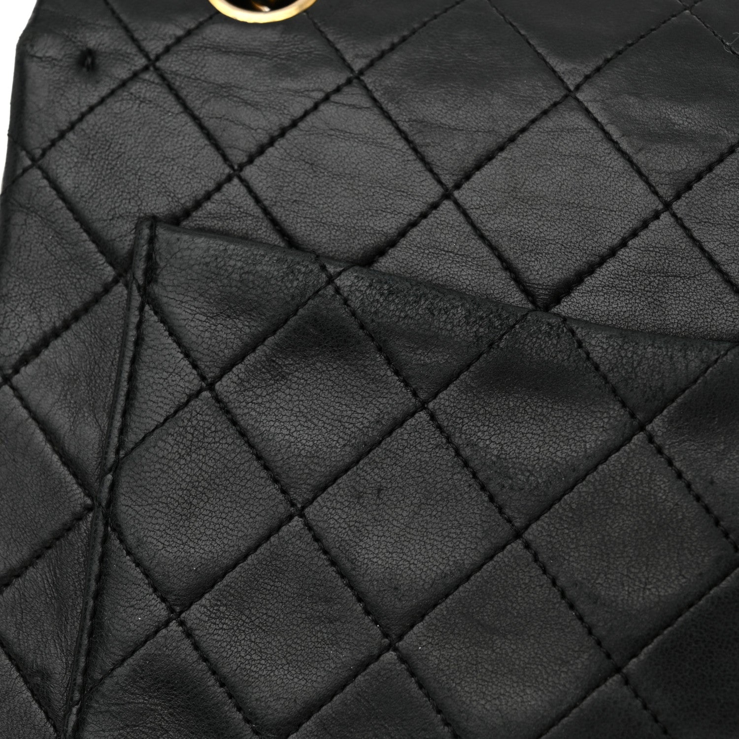 Chanel Lambskin Quilted Medium Double Flap Black 13 of 15