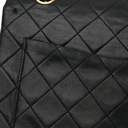 Chanel Lambskin Quilted Medium Double Flap Black 13 of 15