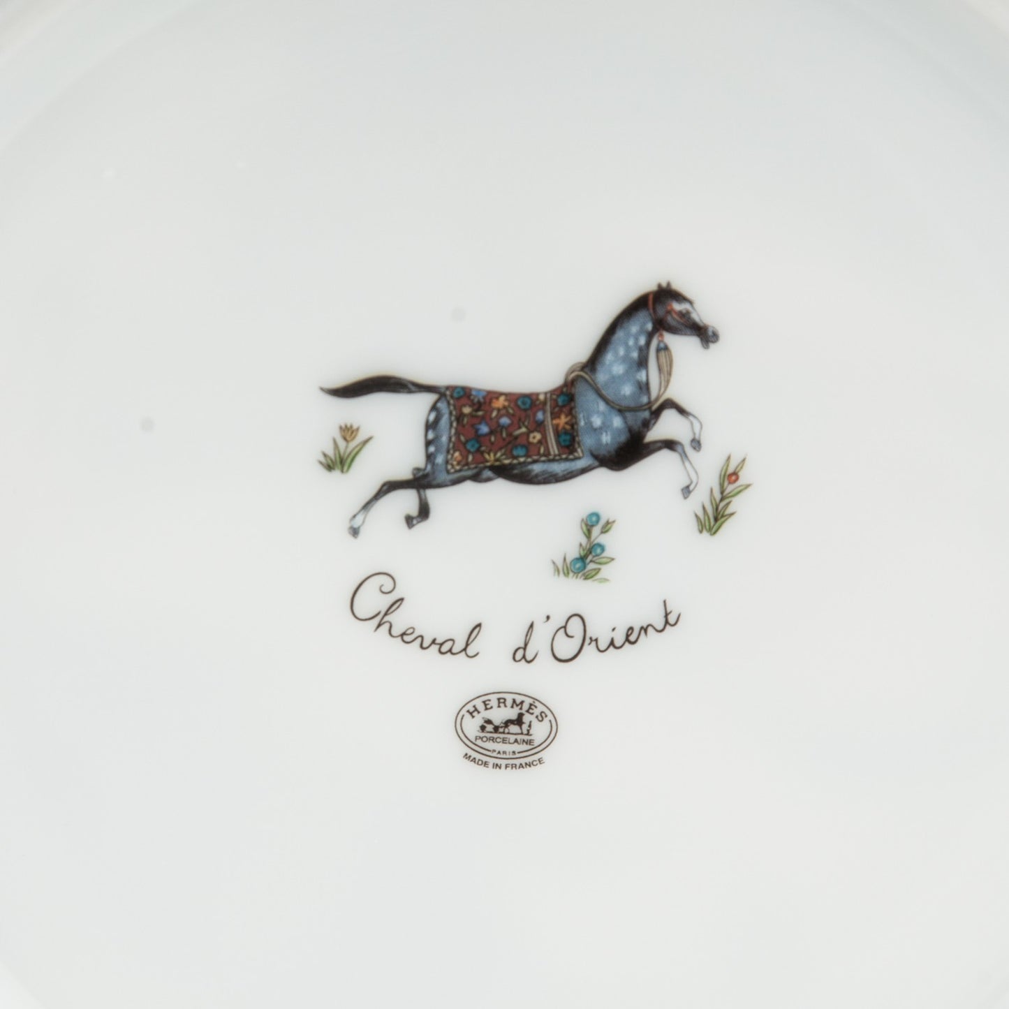 Porcelain Cheval D'Orient Dessert Plate Set of 2
