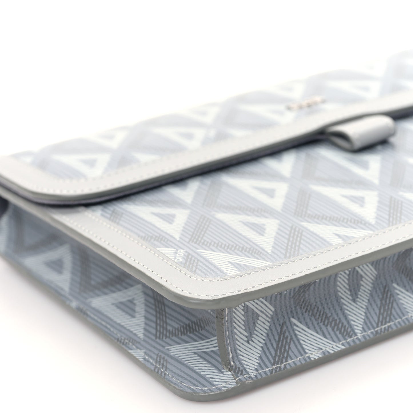 Coated Canvas CD Diamond Hit The Road A5 Pouch With Flap Gray
