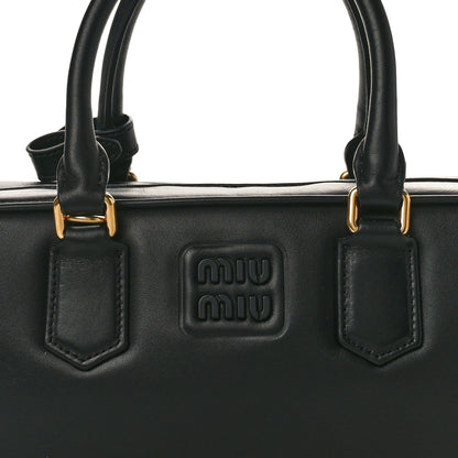 Miu Miu Calfskin Arcadie Top Handle Bag Black 6 of 9