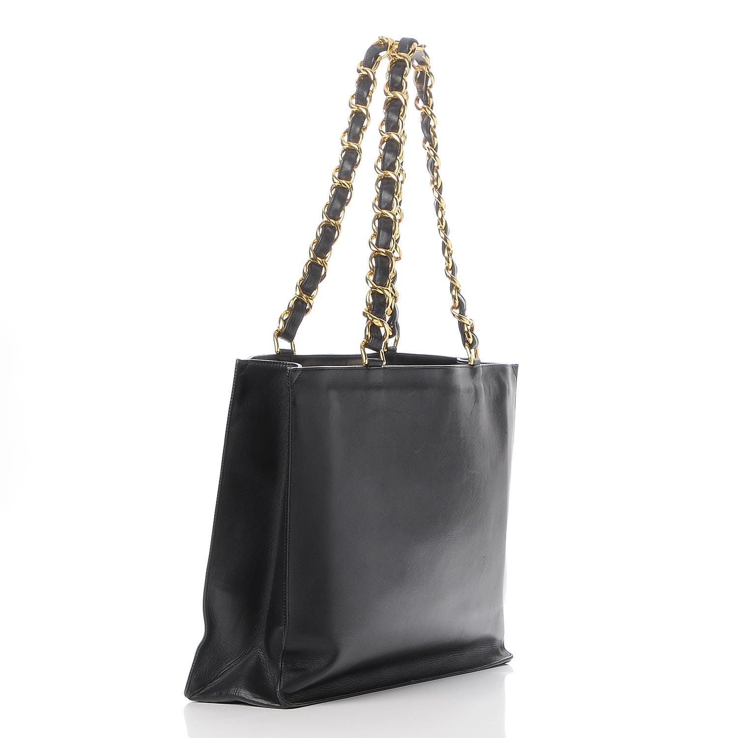 Chanel Lambskin CC Tote Black 3 of 8