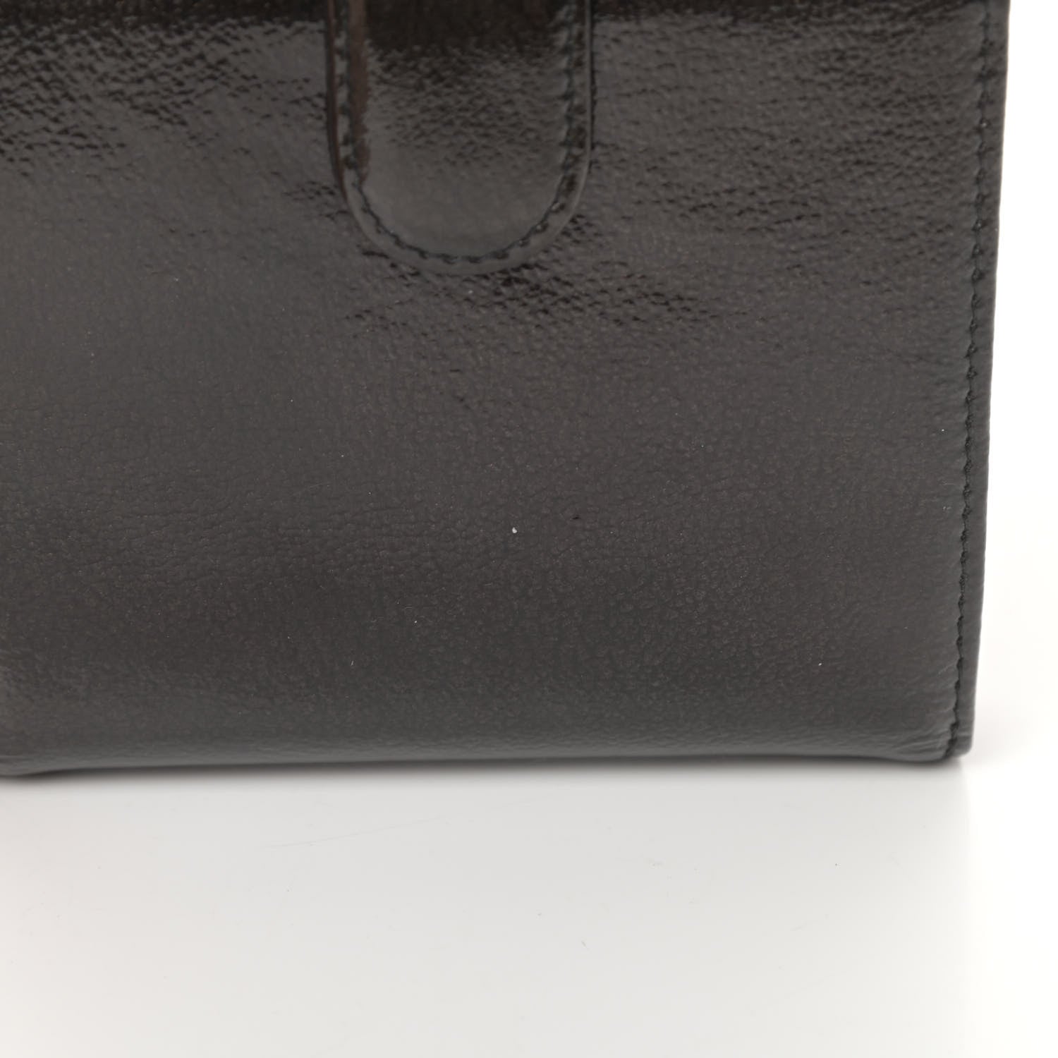 Chanel Patent Goatskin Compact French Wallet Dark Brown 12 of 12