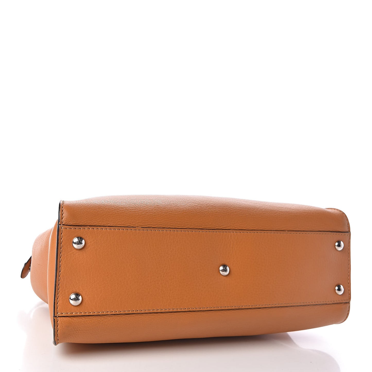 Vitello Seta Shiny Nappa Plexiglass Granite Medium Peekaboo Iconic Satchel Ginger Latte