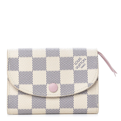 Louis Vuitton Damier Azur Rosalie Coin Purse Rose Ballerine 1 of 7