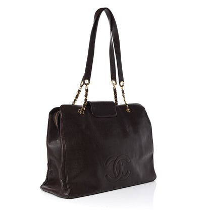 Chanel Caviar XL Weekender Bag Brown 3 of 9