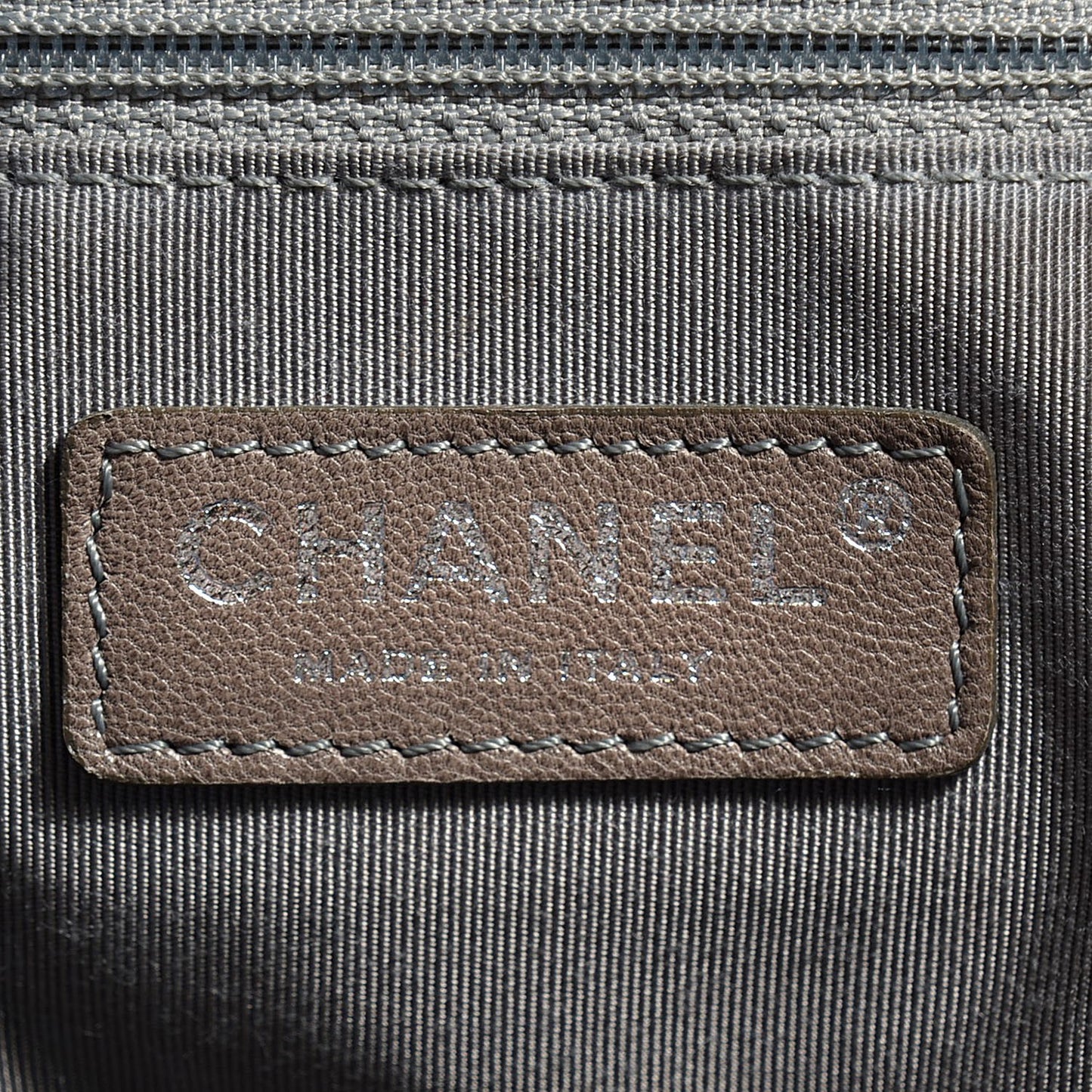 Metallic Cracked Calfskin Modern Chain Tote Blue