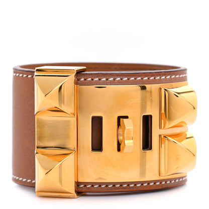 Hermes Barenia Collier De Chien CDC Bracelet S Fauve 3 of 10