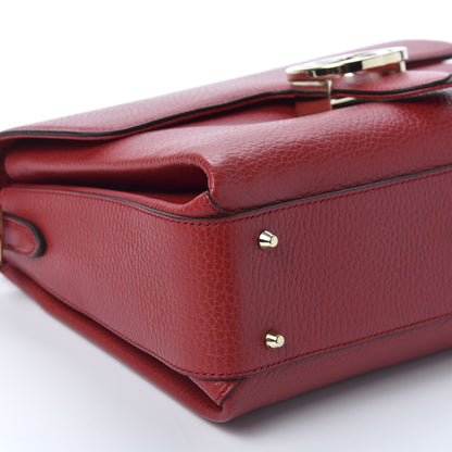 Gucci Dollar Calfskin Interlocking G Top Handle Shoulder Bag Red 5 of 10