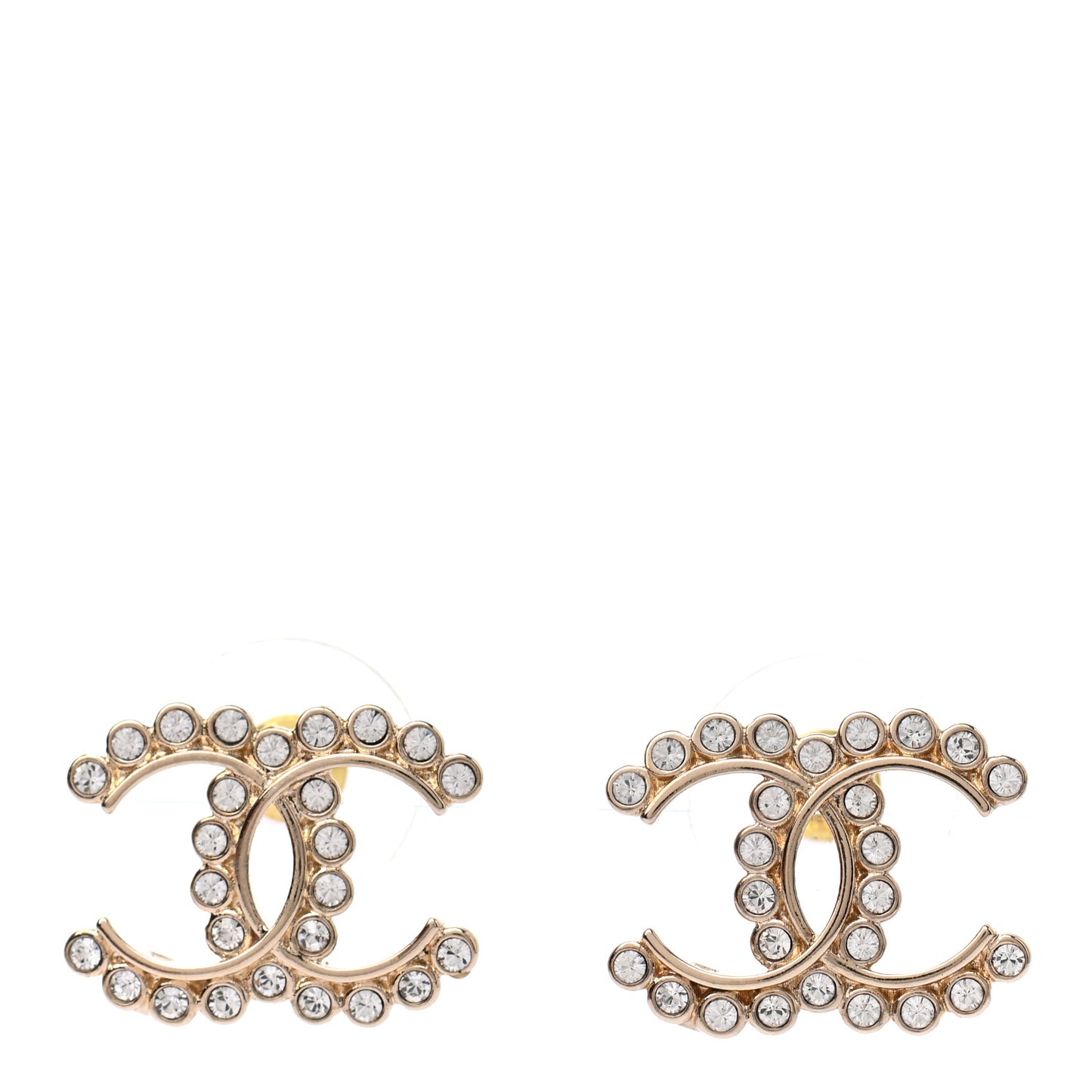 Crystal CC Earrings Gold