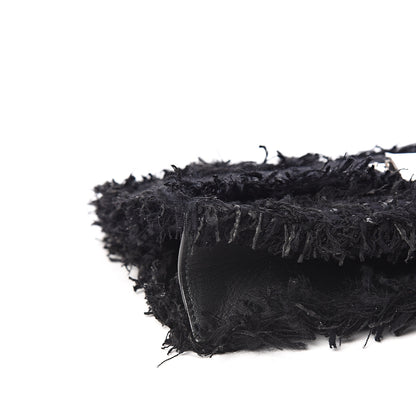 Proenza Schouler Tweed Frayed Small Lunch Clutch Black 6 of 7