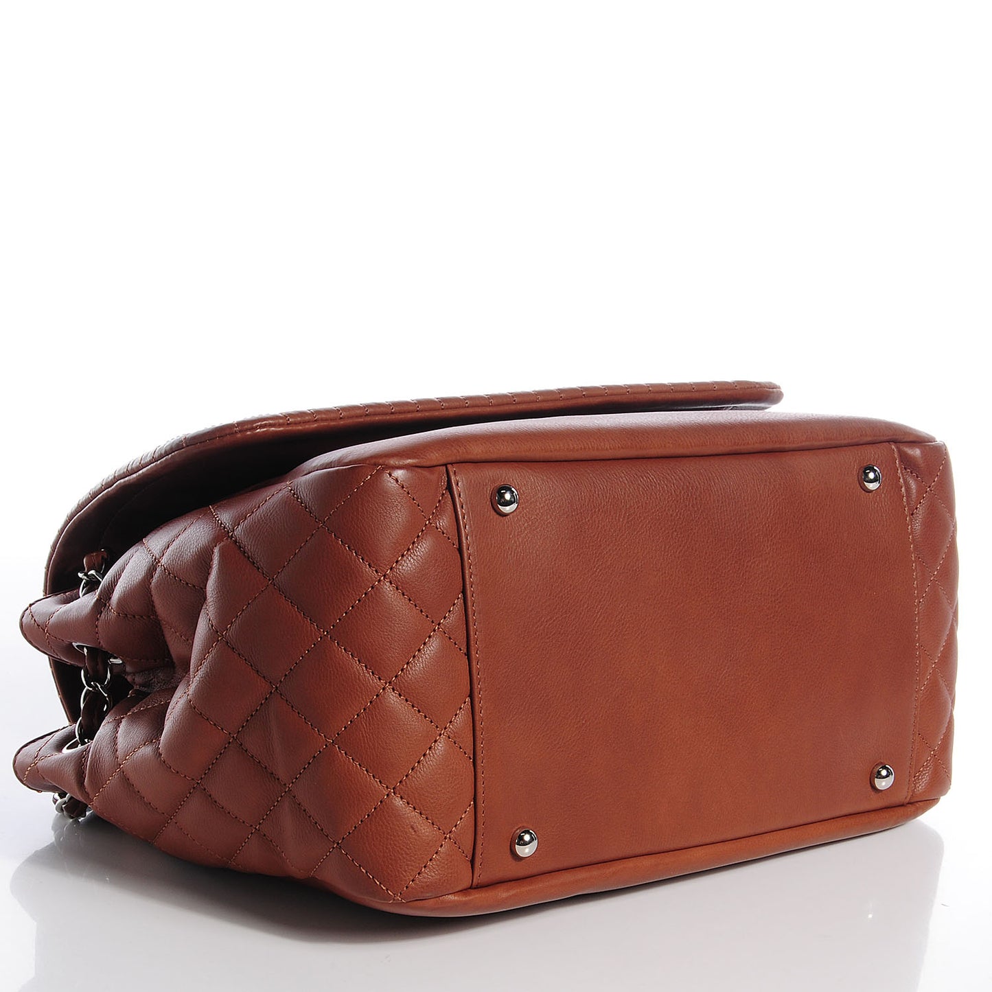 Calfskin Coco Bengal Accordion Flap Camel