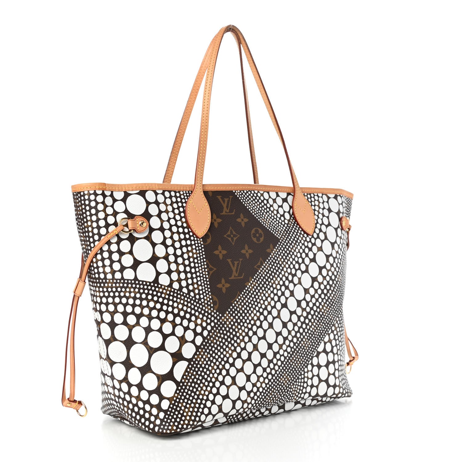 Louis Vuitton Monogram Kusama Waves Neverfull MM White 2 of 4