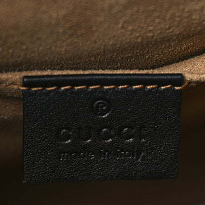 Gucci GG Supreme Monogram Web Medium Padlock Messenger Shoulder Bag Black 6 of 9