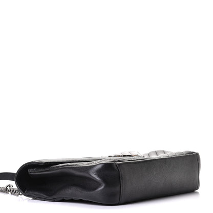 Saint Laurent Sheepskin Matelasse Chevron Monogram Large College Satchel Black 3 of 7