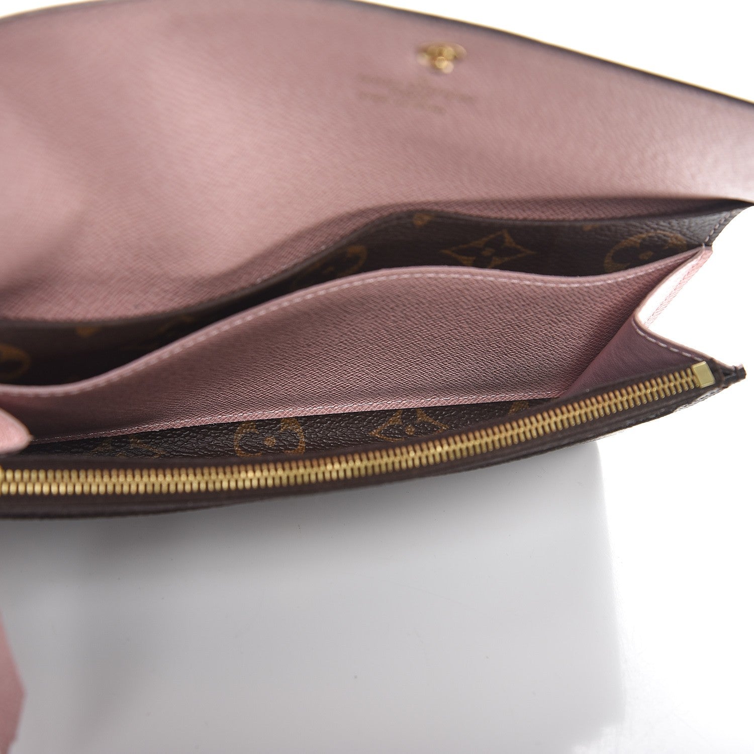 Louis Vuitton Monogram Emilie Wallet Rose Ballerine 5 of 9