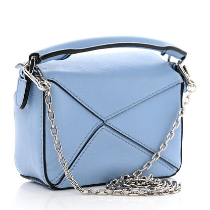 Loewe Calfskin Nano Puzzle Bag Blue 3 of 11