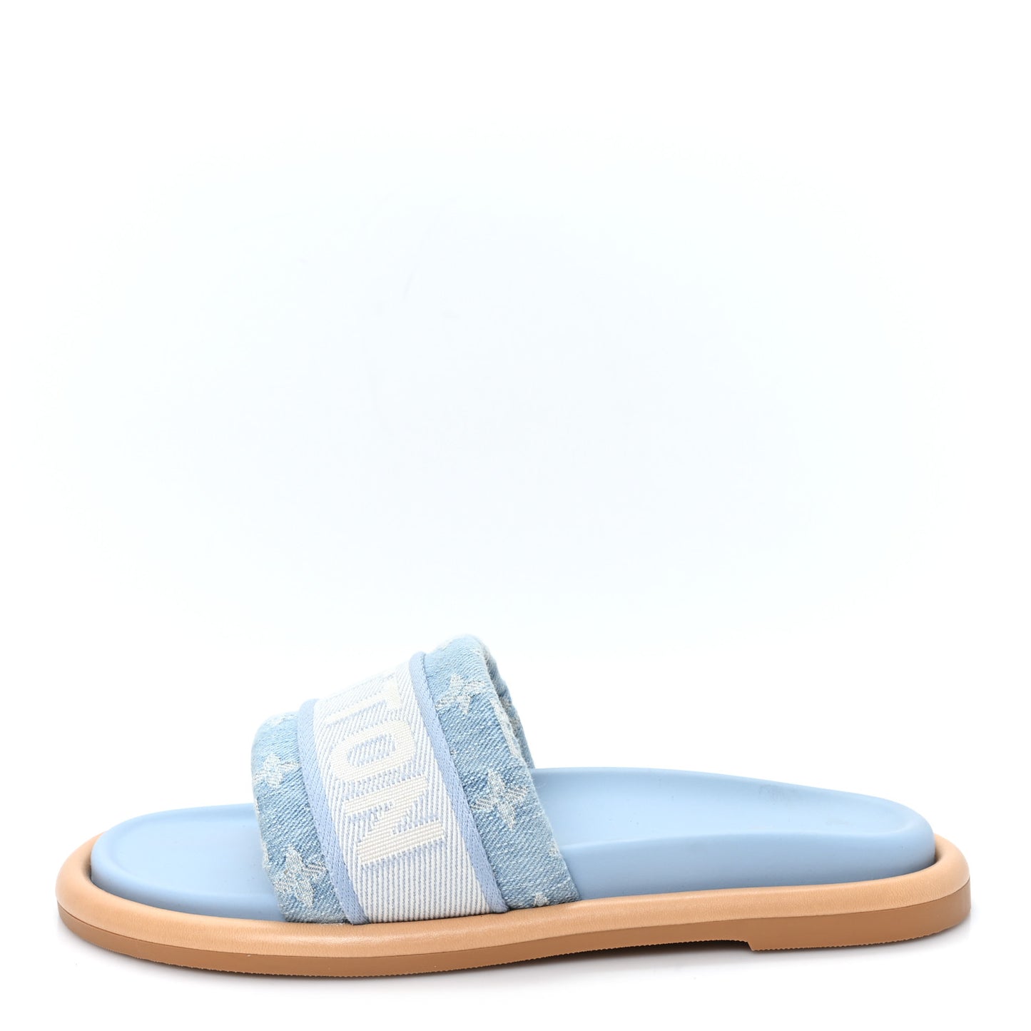Monogram Denim LV Bliss Womens Comfort Mules 39 Turquoise
