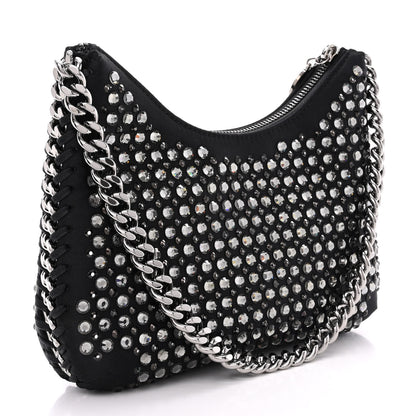 Stella McCartney Nylon Crystal Mini Falabella Zipped Shoulder Bag Black 3 of 11