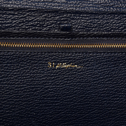 3.1 Phillip Lim 3.1 Textured Calfskin Large Pashli Satchel Ink 7 of 15