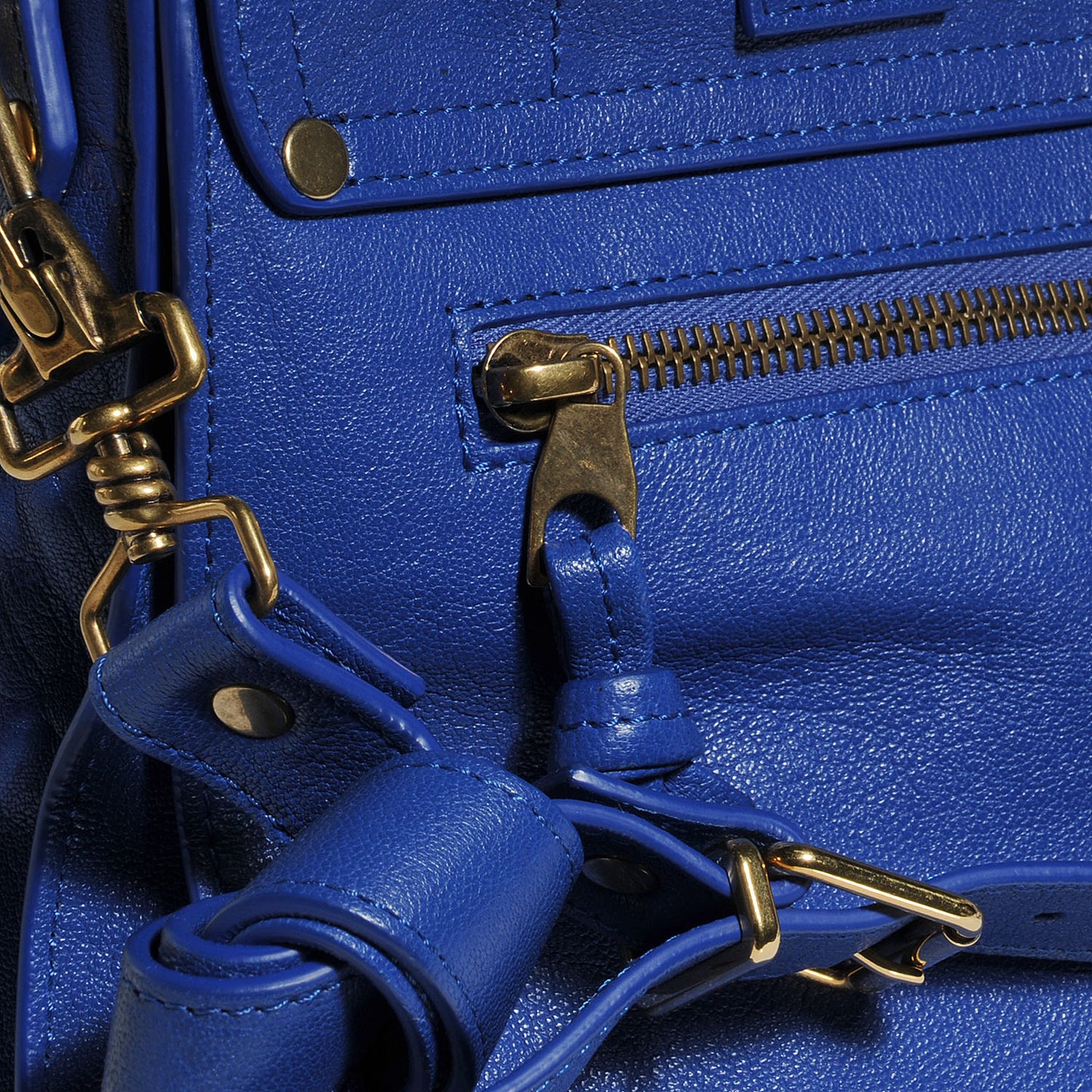 Lambskin PS1 Large Satchel Royal Blue