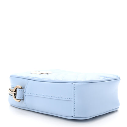 Gucci Calfskin Matelasse Mini GG Marmont Crossbody Bag Porcelain Light Blue 4 of 10
