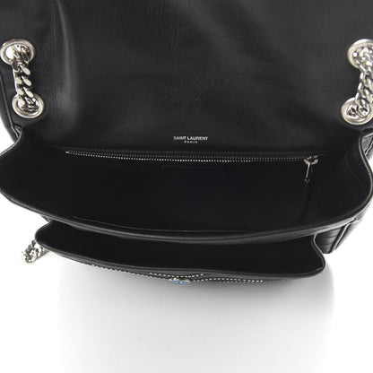 Saint Laurent Lambskin Matelasse Monogram Microstud Medium Niki Chain Satchel Black 5 of 9