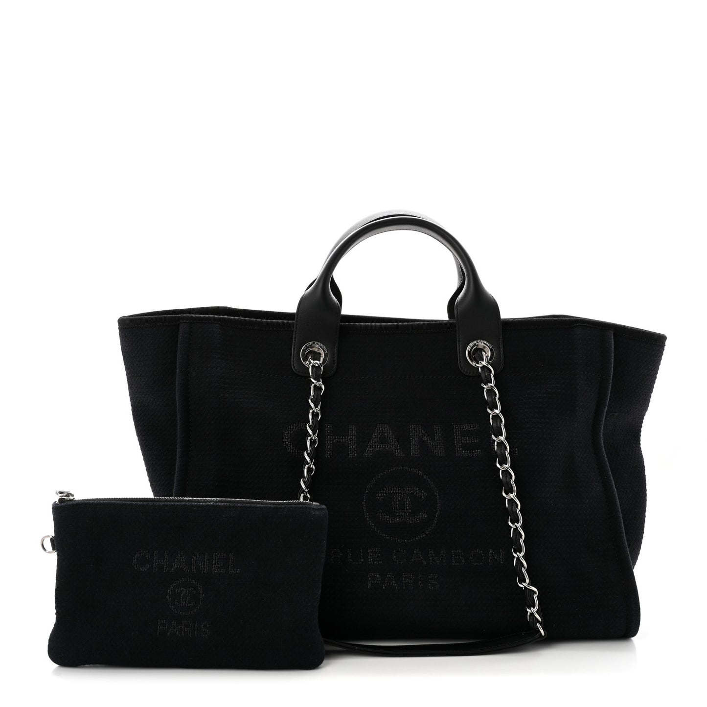 Mixed Fibers Medium Deauville Tote Black