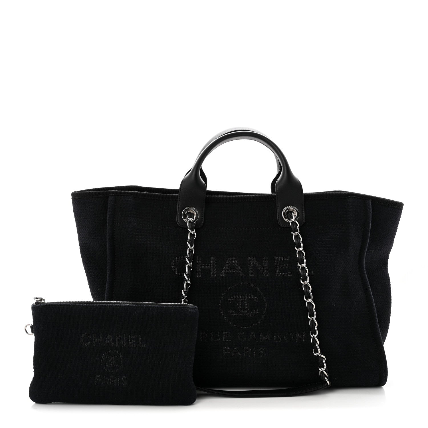 Chanel Mixed Fibers Medium Deauville Tote Black 3 of 12