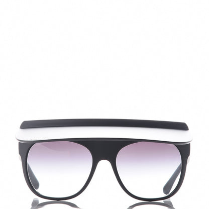 Chanel Acetate Visor Sunglasses 71046 Matte Black 4 of 12