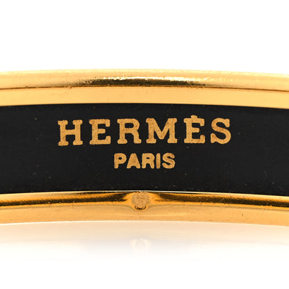 Hermes Enamel Printed Narrow Caleche Bracelet 70 White 4 of 6