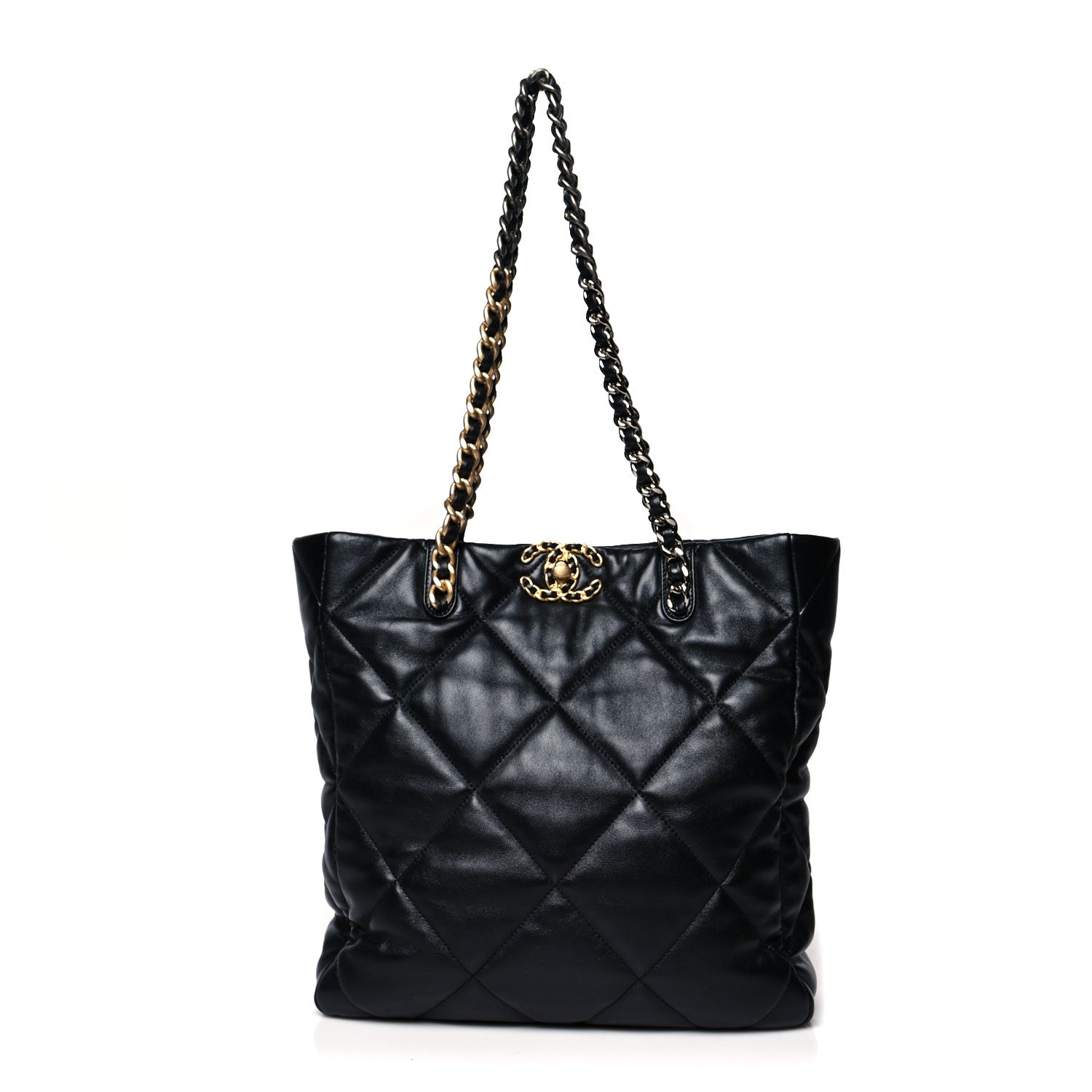 Chanel Lambskin Quilted Chanel 19 Shopping Bag Black 1 of 10